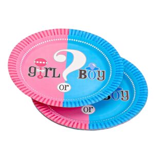 ΠΙΑΤΑ ΧΑΡΤΙΝΑ GENDER REVEAL ''GIRL OR BOY?'' ΣΕΤ 10 ΤΕΜΑΧΙΩΝ Φ23cm