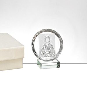 LUXURY ΚΡΥΣΤΑΛΛΙΝΗ ΜΠΟΜΠΟΝΙΕΡΑ ΕΙΚΟΝΑ ΧΡΙΣΤΟΣ 4,2X5CM