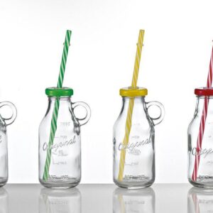 ΜΠΟΜΠΟΝΙΕΡΑ ΓΥΑΛΙΝΟ ΜΠΟΥΚΑΛΑΚΙ 250ML ΜΕ ΧΕΡΟΥΛΙ & ΚΑΛΑΜΑΚΙ 4 ΧΡΩΜΑΤΩΝ Φ7Χ15