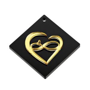 ΜΠΟΜΠΟΝΙΕΡΑ PLEXIGLASS ΜΕ ΤΕΤΡΑΓΩΝΗ ΜΑΥΡΗ ΒΑΣΗ ΚΑΡΔΙΑ ΑΠΕΙΡΟ 5,5Χ5,5