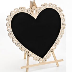 ΞΥΛΙΝΟΣ ΜΑΥΡΟΠΙΝΑΚΑΣ ΚΑΡΔΙΑ ΜΕ ΒΑΣΗ 32Χ33Υ