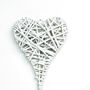 ΔΙΑΚΟΣΜΗΤΙΚΗ ΛΕΥΚΗ ΚΑΡΔΙΑ ΜΠΑΜΠΟΥ 20Χ27Υ