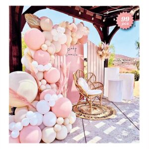 ΜΠΑΛΟΝΙΑ ΕΚΡΟΥ-ΛΕΥΚΑ-ΡΟΖ ΣΕΤ 99 ΤΕΜΑΧΙΩΝ