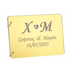 ΒΙΒΛΙΟ ΕΥΧΩΝ ΜΕ PLEXI GLASS ΜΕ ΧΑΡΑΓΜΕΝΑ ΟΝΟΜΑΤΑ ΚΑΙ ΗΜΕΡΟΜΗΝΙΑ  29X21cm