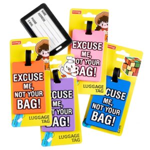 ΕΤΙΚΕΤΑ ΓΙΑ ΒΑΛΙΤΣΑ ''EXCUSE ME,NOT YOUR BAG!'' ΣΕ 4 ΧΡΩΜΑΤΑ 6.5X10.5cm