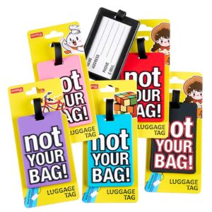 ΕΤΙΚΕΤΑ ΓΙΑ ΒΑΛΙΤΣΑ ''NOT YOUR BAG!'' ΣΕ 5 ΧΡΩΜΑΤΑ  6.5X10.5cm