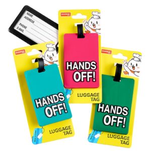 ΕΤΙΚΕΤΑ ΓΙΑ ΒΑΛΙΤΣΑ ''HANDS OFF!'' ΣΕ 3 ΧΡΩΜΑΤΑ 6.5X10.5cm