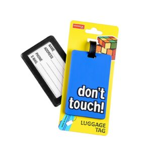 ΕΤΙΚΕΤΑ ΓΙΑ ΒΑΛΙΤΣΑ ''DON'T TOUCH!'' ΣΕ ΜΠΛΕ ΧΡΩΜΑ 6.5X10.5cm