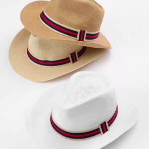 ΚΑΠΕΛΟ ΨΑΘΙΝΟ PANAMA HAT 3 ΧΡΩΜΑΤΩΝ ΜΕ ΤΡΙΧΡΩΜΗ ΚΟΡΔΕΛΑ