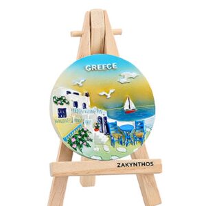 ΜΑΓΝΗΤΑΚΙ ΣΕ ΚΑΒΑΛΕΤΟ ΣΤΡΟΓΓΥΛΟ ΗΛΙΟΒΑΣΙΛΕΜΑ ''GREECE'' 12cm