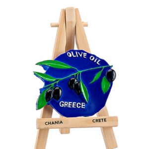 ΜΑΓΝΗΤΑΚΙ ΣΕ ΚΑΒΑΛΕΤΟ ΚΛΑΔΙ ΕΛΙΑΣ ''OLIVE OIL GREECE'' 12cm