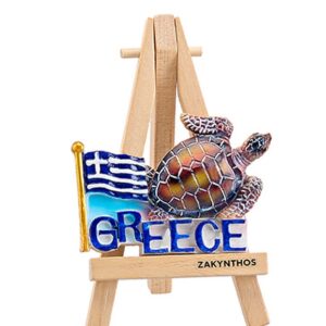 ΜΑΓΝΗΤΑΚΙ ΣΕ ΚΑΒΑΛΕΤΟ ΧΕΛΩΝΑΚΙ ΕΛΛΗΝΙΚΗ ΣΗΜΑΙΑ ''GREECE'' 12cm