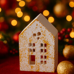 ΕΠΙΤΡΑΠΕΖΙΑ ΚΕΡΑΜΙΚΗ ΒΑΣΗ ΡΕΣΩ ΣΠΙΤΑΚΙ ΛΕΥΚΟ ΜΕ ΧΡΥΣΕΣ ΠΙΤΣΙΛΙΕΣ 7x6x12.5cm