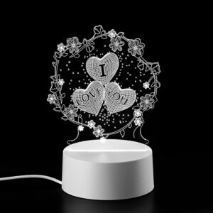 ΔΙΑΚΟΣΜΗΤΙΚΟ ΦΩΤΙΣΤΙΚΟ LED ΜΠΑΛΟΝΙΑ ''I LOVE YOU'' ΜΕ ΒΑΣΗ Φ10x12x18cm