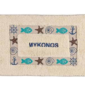 ΧΑΛΑΚΙ ΜΠΑΝΙΟΥ ΜΕ ΑΓΚΥΡΕΣ & ΑΣΤΕΡΙΕΣ ''MYKONOS'' 40X60cm