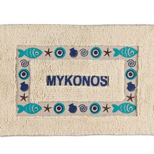 ΧΑΛΑΚΙ ΜΠΑΝΙΟΥ ΜΕ ΨΑΡΑΚΙΑ & ΜΑΤΙΑ ''MYKONOS'' 40X60cm