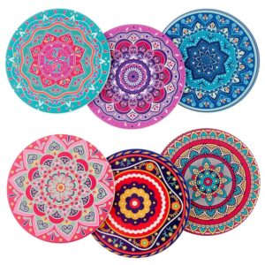 ΣΟΥΒΕΡ ΚΕΡΑΜΙΚΟ MANDALA ΠΟΛΥΧΡΩΜΟ 6 ΣΧΕΔΙΩΝ ΜΕ ΦΕΛΛΟ Φ10cm