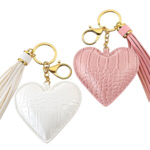 ΔΙΑΚΟΣΜΗΤΙΚΟ CHARM ΓΙΑ ΤΣΑΝΤΑ ΚΑΡΔΙΑ 2 ΧΡΩΜΑΤΩΝ 8x8cm ΣΥΝΟΛΙΚΟ ΥΨΟΣ= 14cm