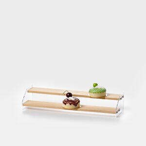 ΣΤΑΝΤ ΠΡΟΒΟΛΗΣ ΠΡΟΙΟΝΤΩΝ 2 ΕΠΙΠΕΔΩΝ PLEXIGLASS/ΞΥΛΟ 40x11x7cm ΠΛΑΤΟΣ ΘΕΣΗΣ ΠΡΟΒΟΛΗΣ 5.5cm