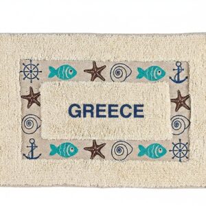 ΧΑΛΑΚΙ ΜΠΑΝΙΟΥ ΜΕ ΑΓΚΥΡΕΣ & ΑΣΤΕΡΙΕΣ "GREECE" 40X60cm