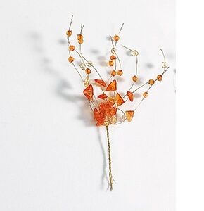 ΔΙΑΚΟΣΜΗΤΙΚΑ ΜΠΟΥΚΕΤΟ ΛΟΥΛΟΥΔΙΑ ΜΕ ΠΟΡΤΟΚΑΛΙ ΠΕΤΡΕΣ 10CM ΥΨΟΣ