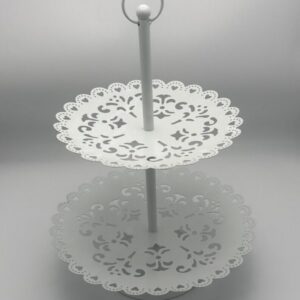 ΜΕΤΑΛΛΙΚΗ ΟΡΝΤΕΒΙΕΡΑ ΛΕΥΚΗ 2 ΕΠΙΠΕΔΩΝ Φ30Χ43cm